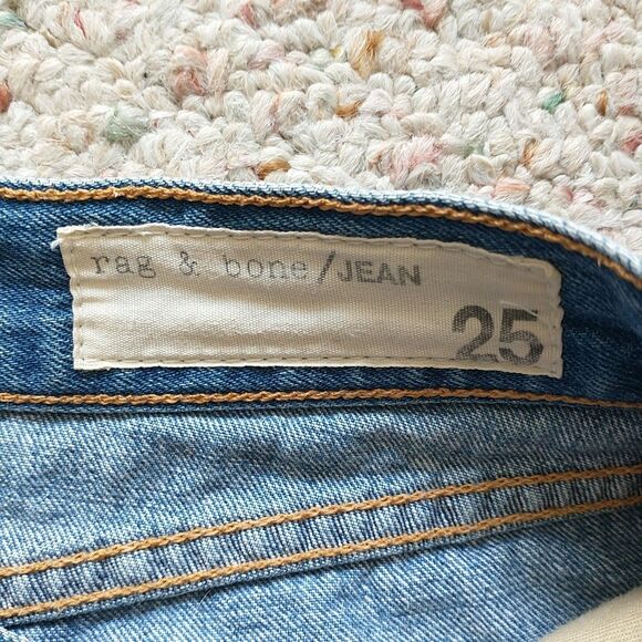 Rag & Bone Denim Jeans Shorts Women 25 Blue Denim Distressed Cut Off Low Rise - Picture 5 of 11